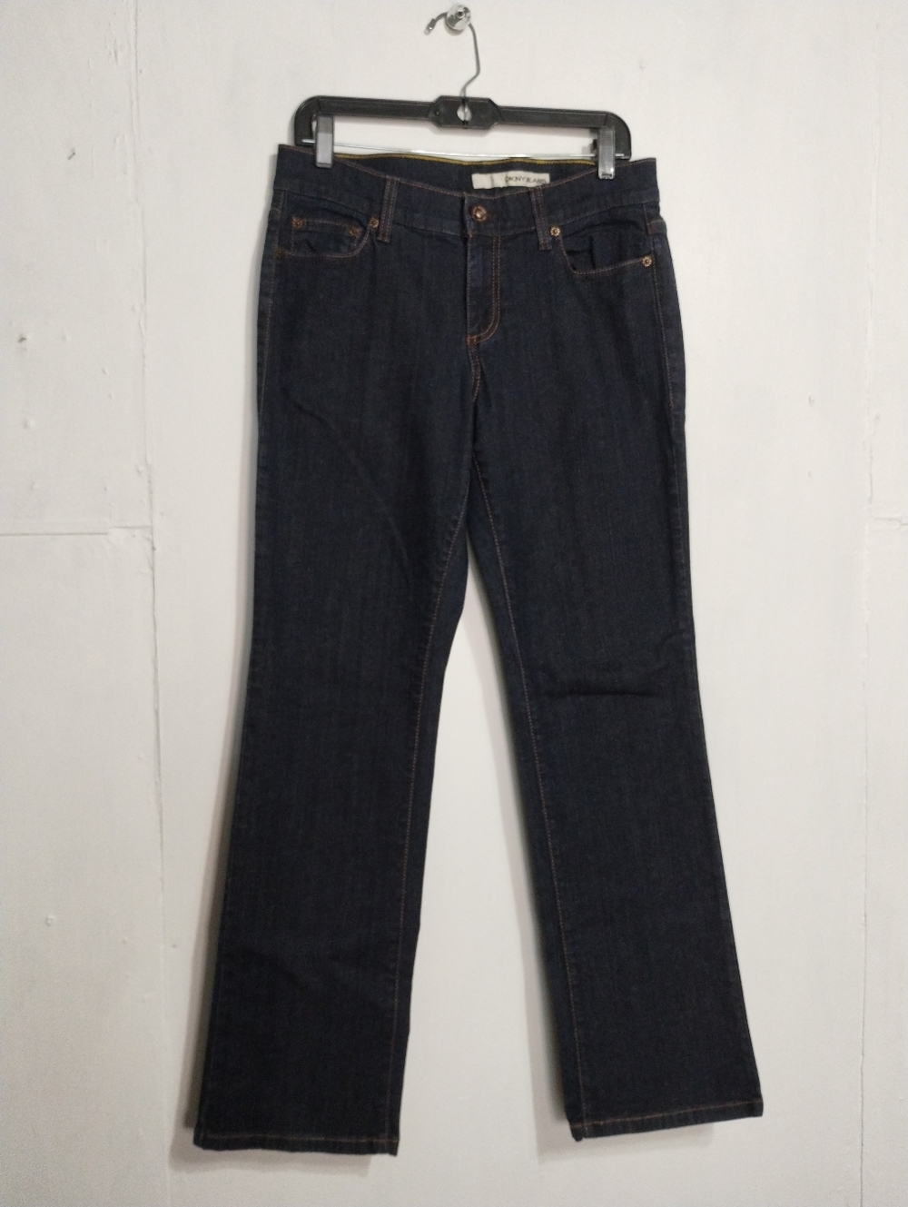 DKNY Jeans Classic Dark Wash Women's Jeans - Straight Leg Size (12R)